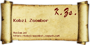 Kobzi Zsombor névjegykártya